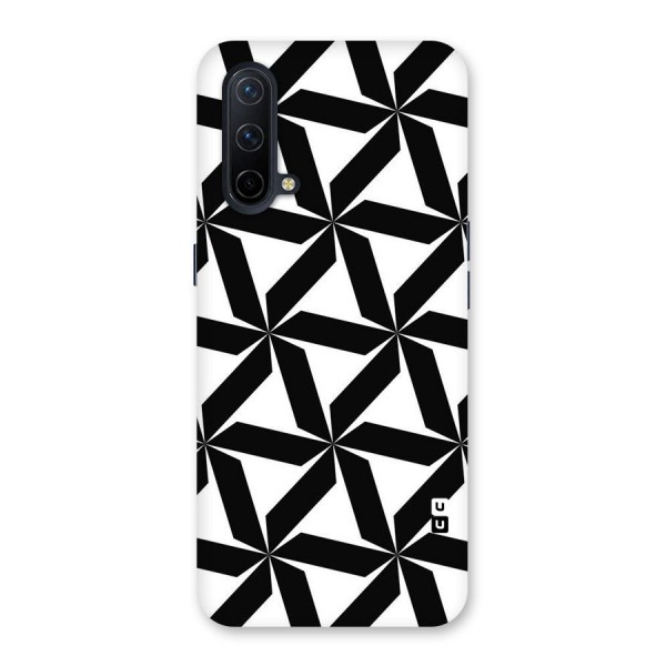 Black White Fan Design Back Case for OnePlus Nord CE 5G