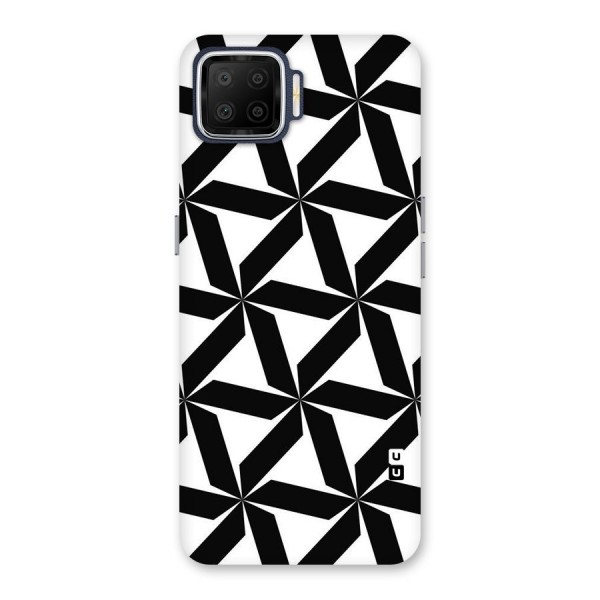 Black White Fan Design Back Case for Oppo F17