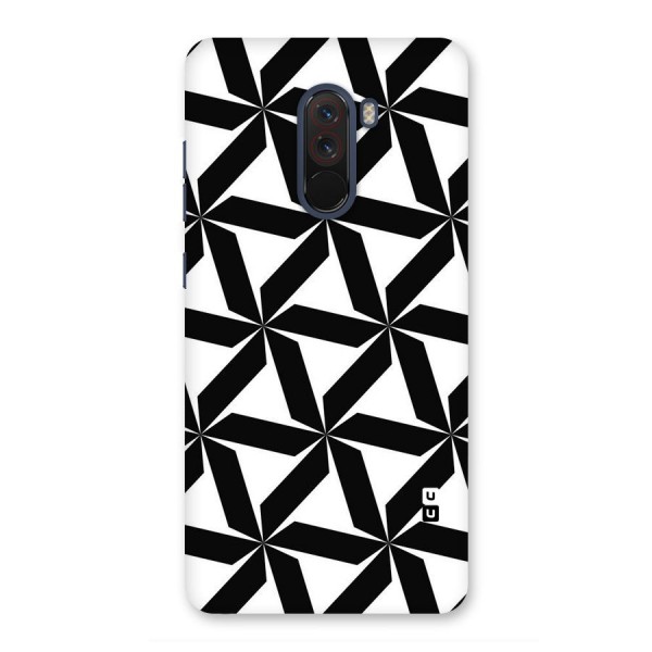 Black White Fan Design Back Case for Poco F1