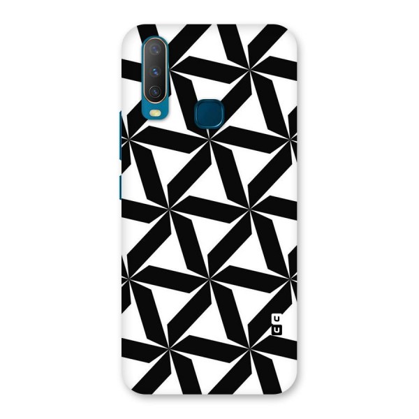 Black White Fan Design Back Case for Vivo Y17