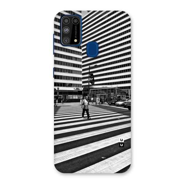 Black White Perspective Back Case for Galaxy F41