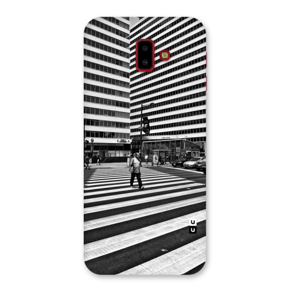 Black White Perspective Back Case for Galaxy J6 Plus