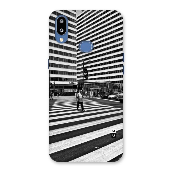 Black White Perspective Back Case for Galaxy M01s