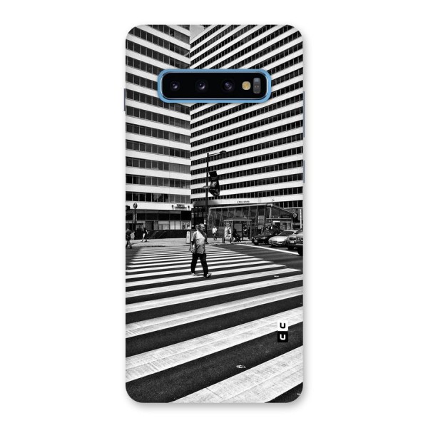 Black White Perspective Back Case for Galaxy S10 Plus