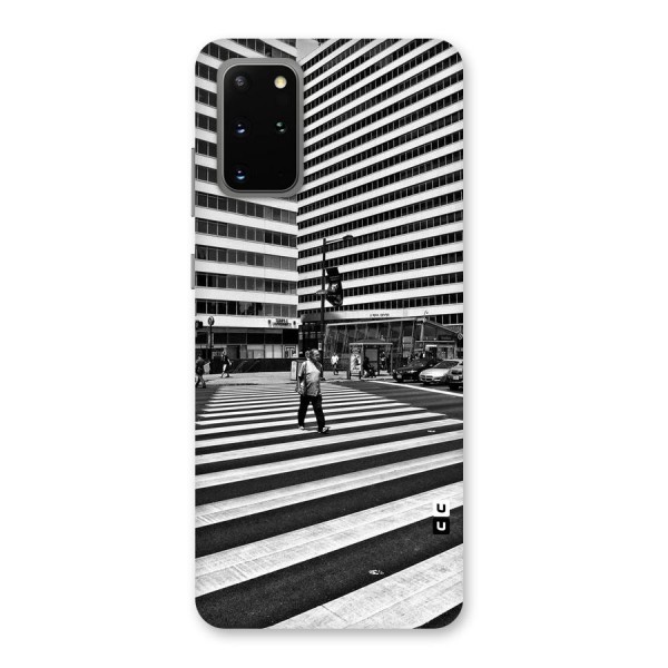 Black White Perspective Back Case for Galaxy S20 Plus