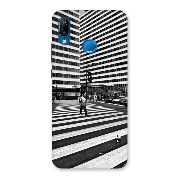 Black White Perspective Back Case for Huawei P20 Lite