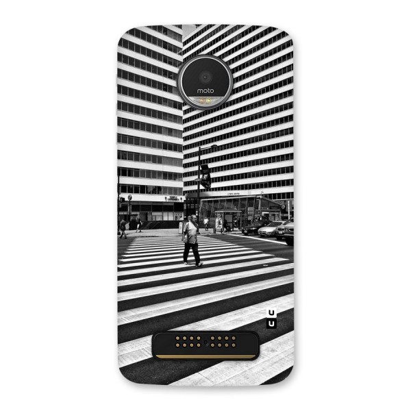 Black White Perspective Back Case for Moto Z Play