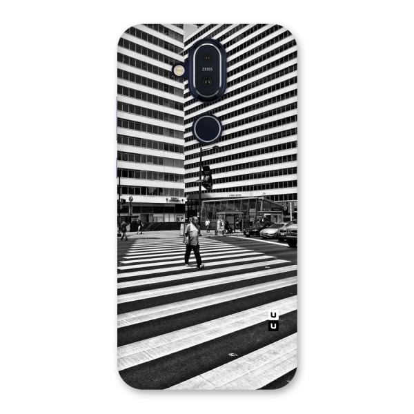 Black White Perspective Back Case for Nokia 8.1