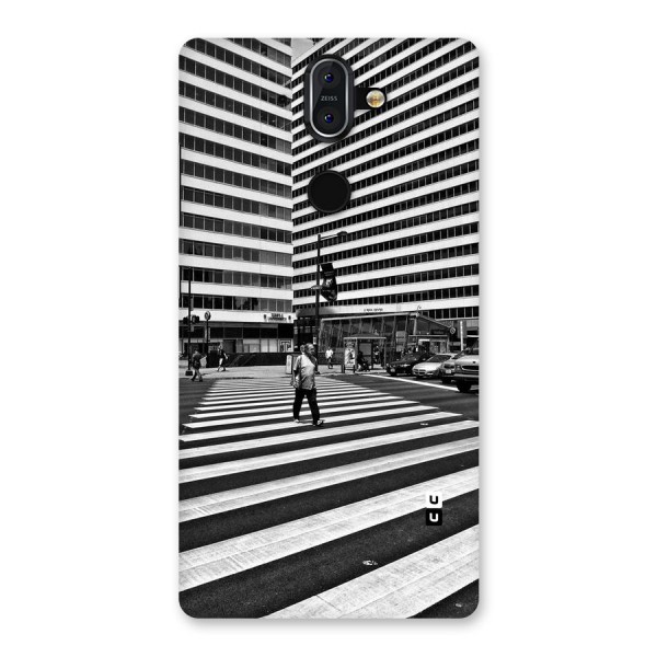 Black White Perspective Back Case for Nokia 8 Sirocco