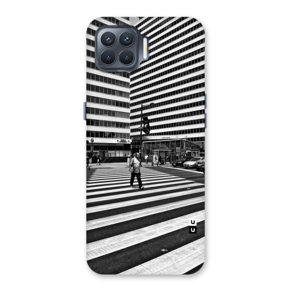 Black White Perspective Back Case for Oppo F17 Pro