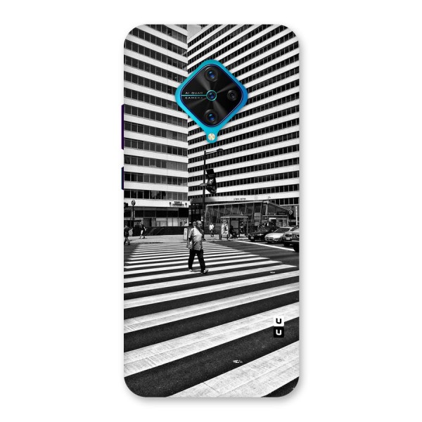 Black White Perspective Back Case for Vivo S1 Pro