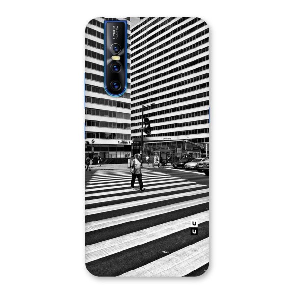 Black White Perspective Back Case for Vivo V15 Pro