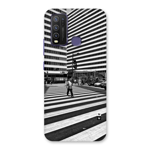 Black White Perspective Back Case for Vivo Y30