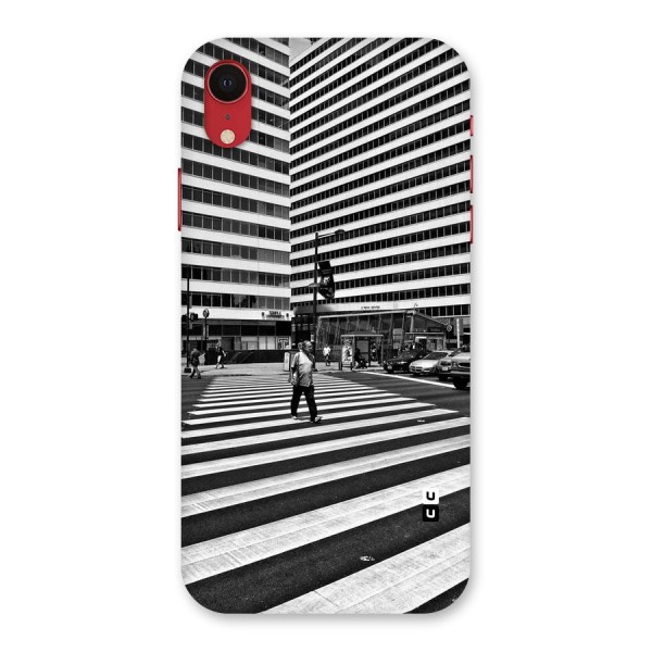 Black White Perspective Back Case for iPhone XR