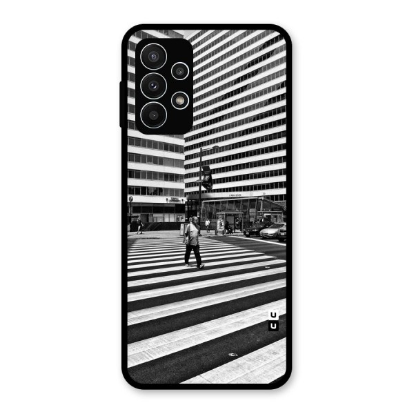 Black White Perspective Glass Back Case for Galaxy A23