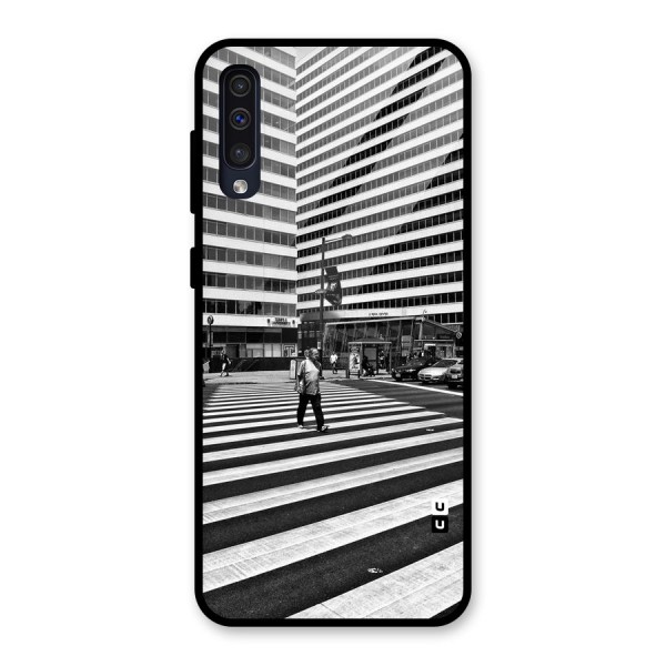 Black White Perspective Glass Back Case for Galaxy A50s