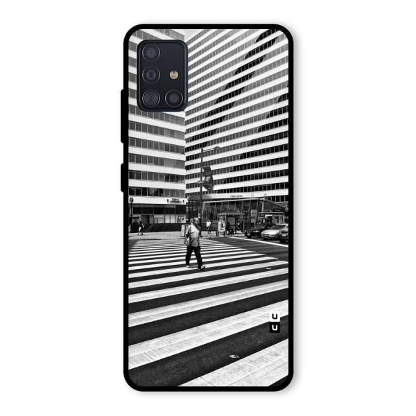 Black White Perspective Glass Back Case for Galaxy A51