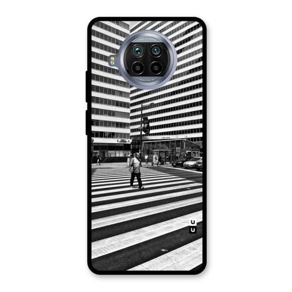 Black White Perspective Glass Back Case for Mi 10i