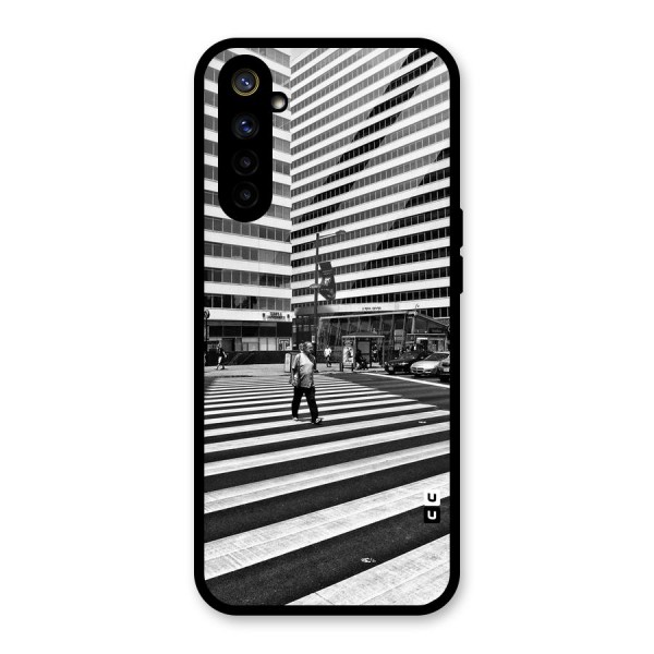 Black White Perspective Glass Back Case for Realme 6i