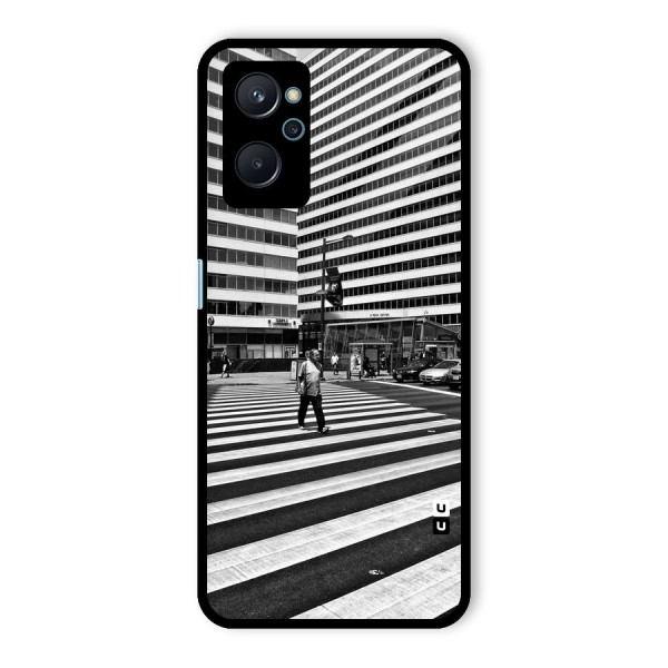 Black White Perspective Glass Back Case for Realme 9i