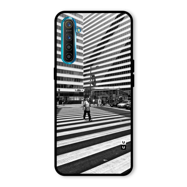 Black White Perspective Glass Back Case for Realme XT