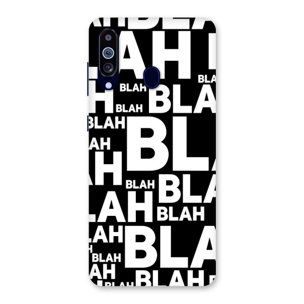 Blah Blah Pattern Back Case for Galaxy A60