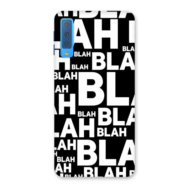 Blah Blah Pattern Back Case for Galaxy A7 (2018)