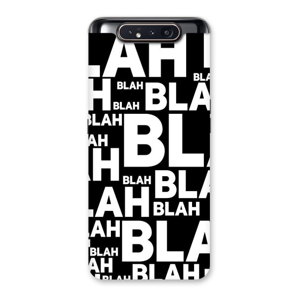 Blah Blah Pattern Back Case for Galaxy A80