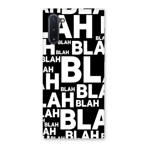 Blah Blah Pattern Back Case for Galaxy Note 10