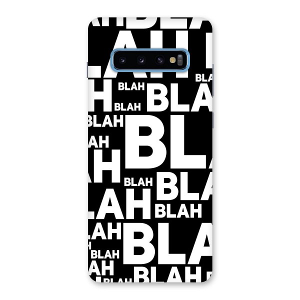 Blah Blah Pattern Back Case for Galaxy S10 Plus