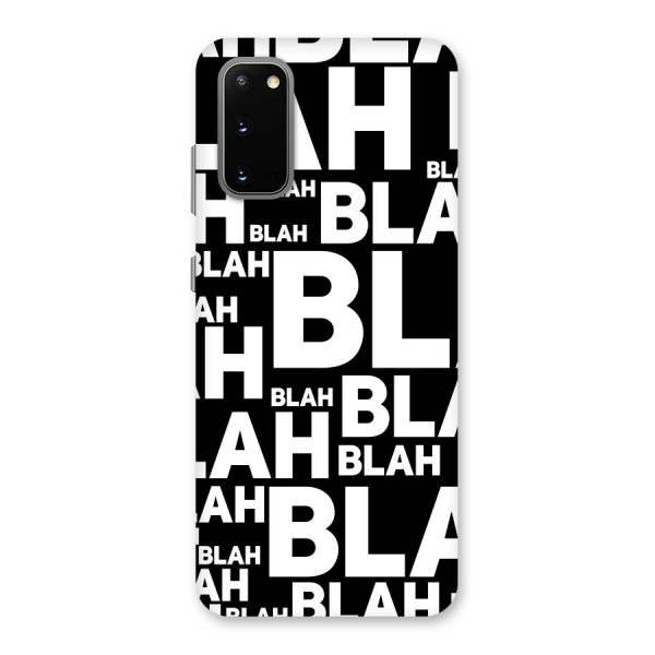 Blah Blah Pattern Back Case for Galaxy S20