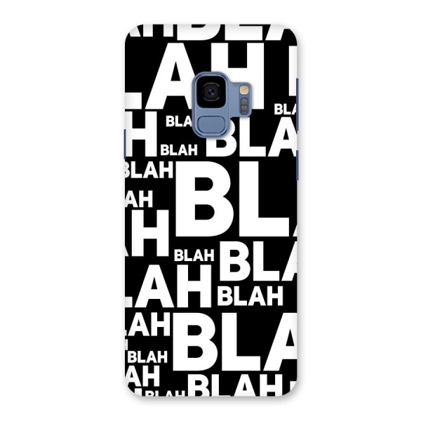 Blah Blah Pattern Back Case for Galaxy S9