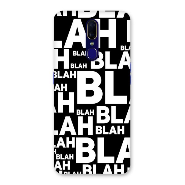 Blah Blah Pattern Back Case for Oppo F11