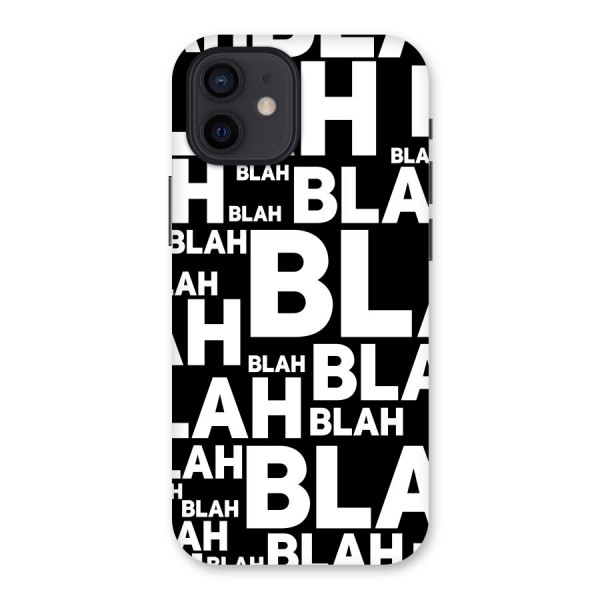 Blah Blah Pattern Back Case for iPhone 12