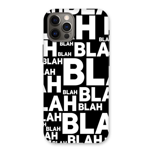 Blah Blah Pattern Back Case for iPhone 12 Pro