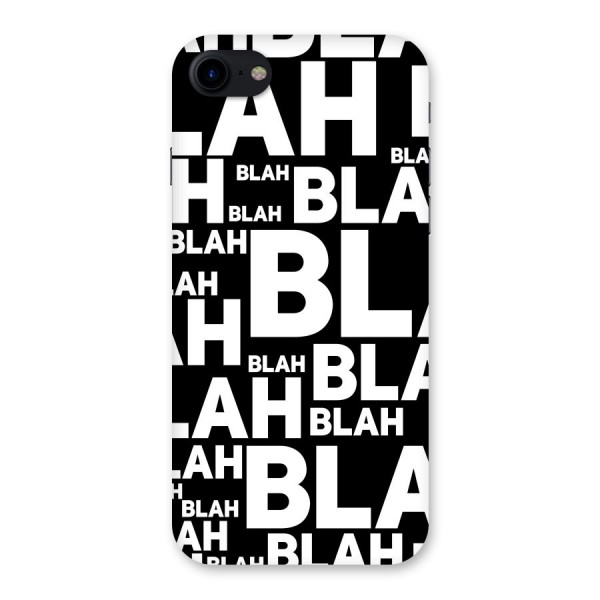 Blah Blah Pattern Back Case for iPhone SE 2020