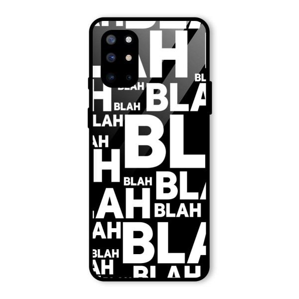 Blah Blah Pattern Glass Back Case for OnePlus 8T