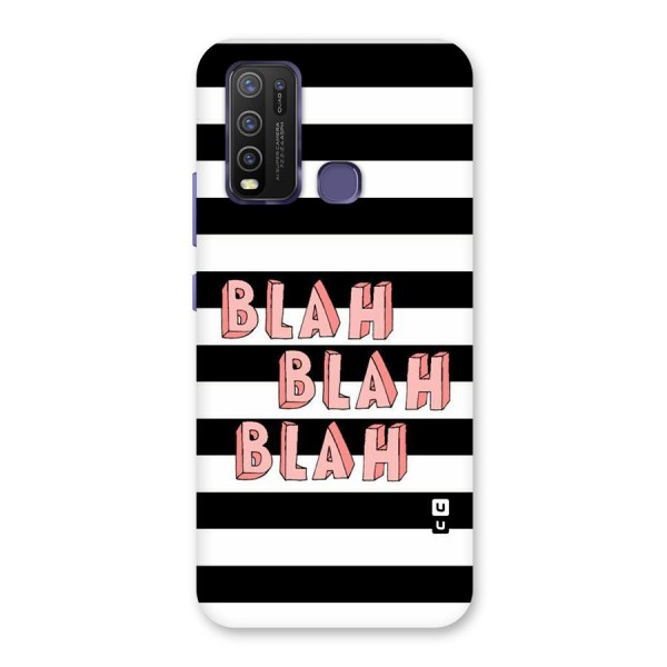 Blah Bold Stripes Back Case for Vivo Y30