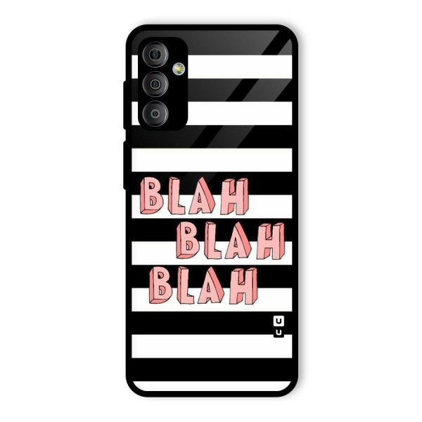 Blah Bold Stripes Glass Back Case for Galaxy F23