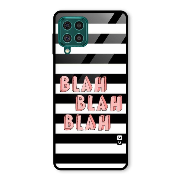 Blah Bold Stripes Glass Back Case for Galaxy F62