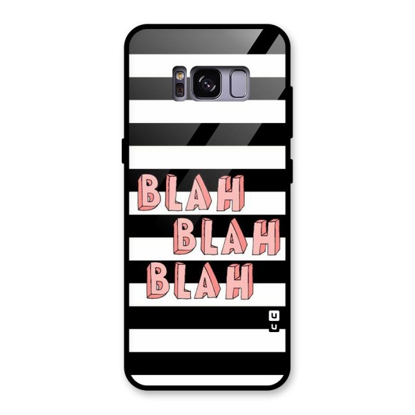 Blah Bold Stripes Glass Back Case for Galaxy S8