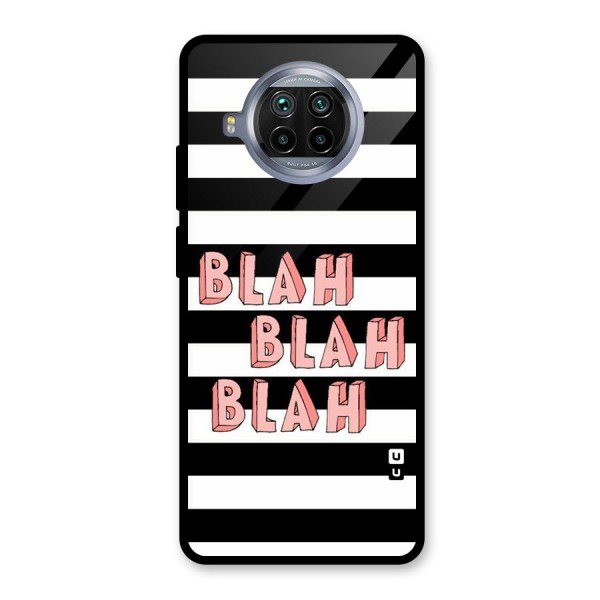 Blah Bold Stripes Glass Back Case for Mi 10i