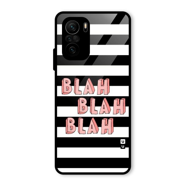 Blah Bold Stripes Glass Back Case for Mi 11x