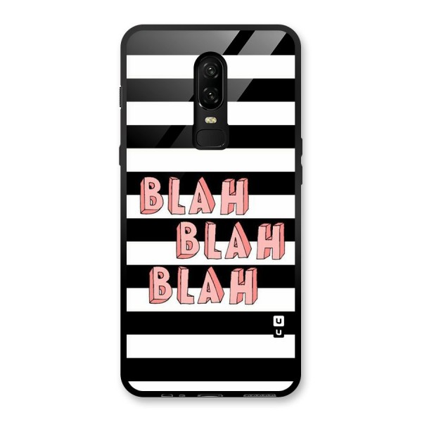 Blah Bold Stripes Glass Back Case for OnePlus 6