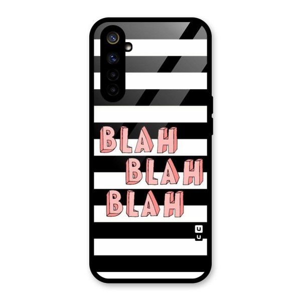 Blah Bold Stripes Glass Back Case for Realme 6