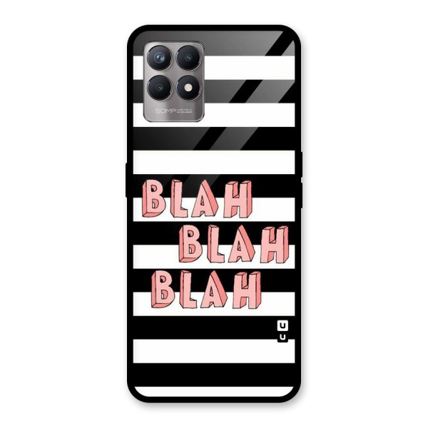 Blah Bold Stripes Glass Back Case for Realme 8i