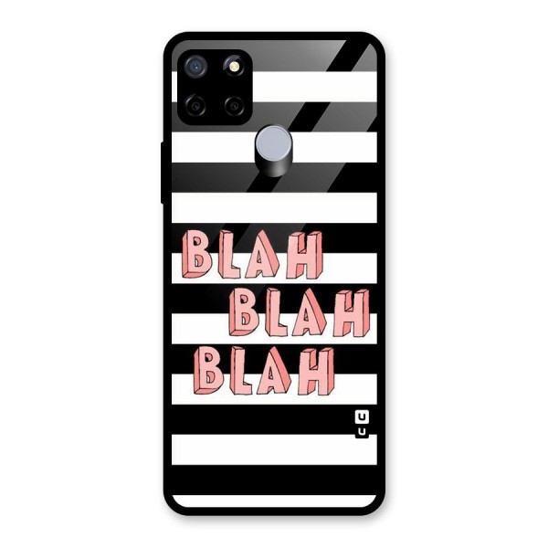 Blah Bold Stripes Glass Back Case for Realme C15