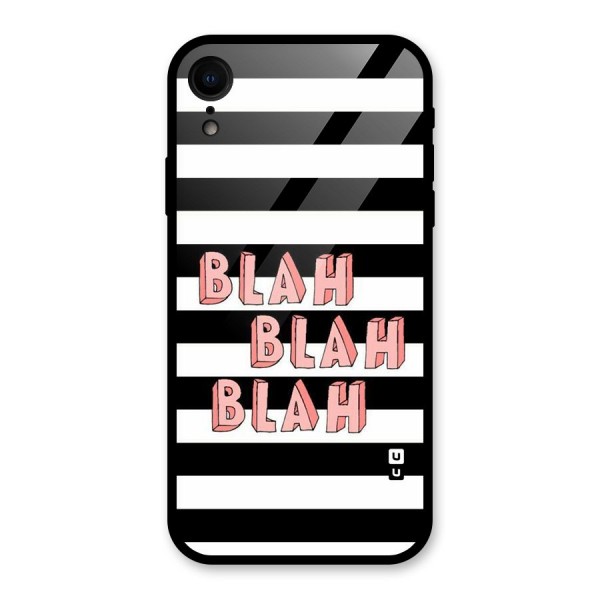 Blah Bold Stripes Glass Back Case for XR