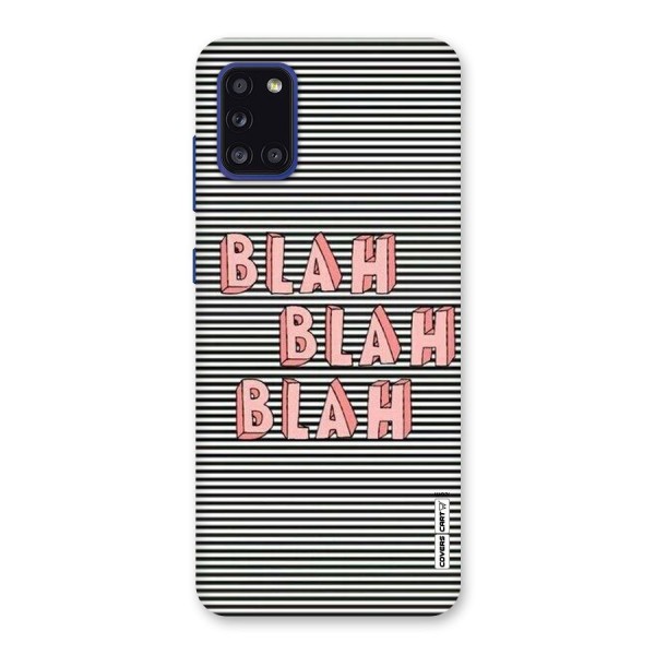 Blah Stripes Back Case for Galaxy A31