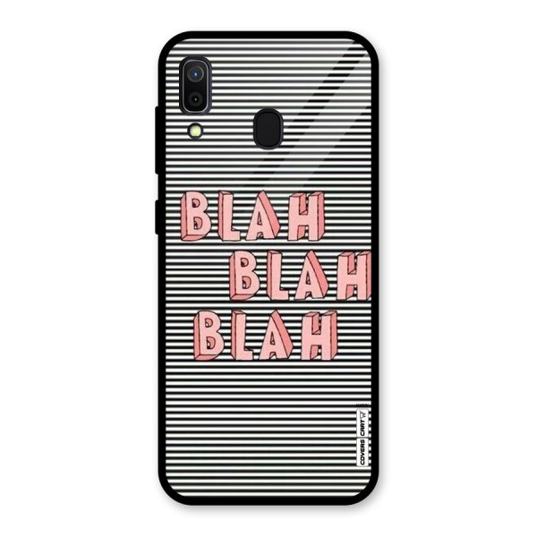 Blah Stripes Glass Back Case for Galaxy A30